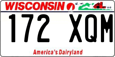 WI license plate 172XQM