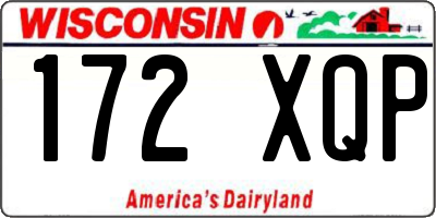 WI license plate 172XQP