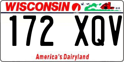 WI license plate 172XQV