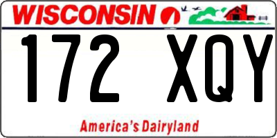 WI license plate 172XQY
