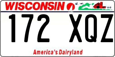 WI license plate 172XQZ