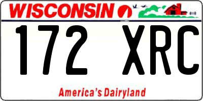 WI license plate 172XRC