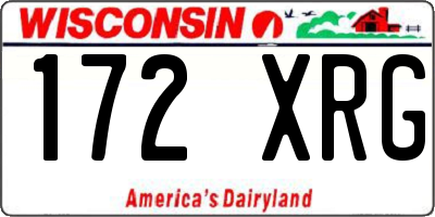 WI license plate 172XRG