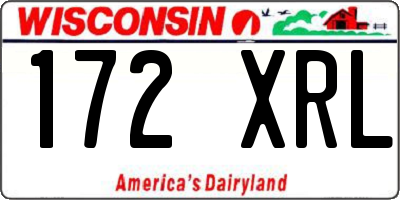 WI license plate 172XRL