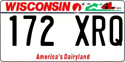WI license plate 172XRQ