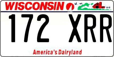 WI license plate 172XRR