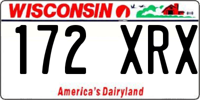 WI license plate 172XRX