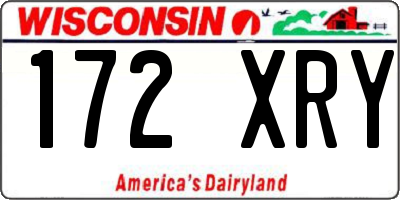 WI license plate 172XRY