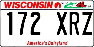 WI license plate 172XRZ