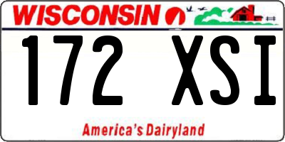 WI license plate 172XSI