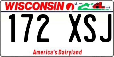 WI license plate 172XSJ
