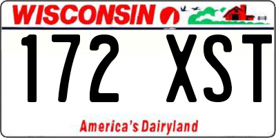 WI license plate 172XST