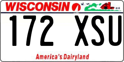 WI license plate 172XSU