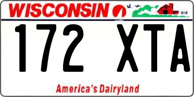 WI license plate 172XTA