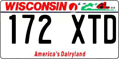WI license plate 172XTD