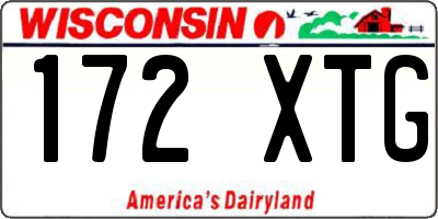 WI license plate 172XTG