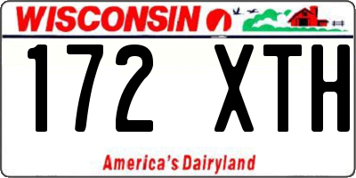 WI license plate 172XTH