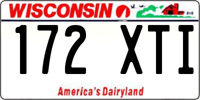 WI license plate 172XTI