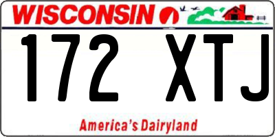 WI license plate 172XTJ