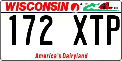 WI license plate 172XTP