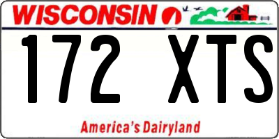 WI license plate 172XTS