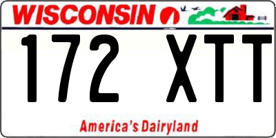 WI license plate 172XTT