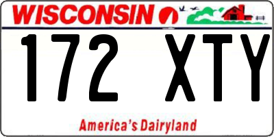 WI license plate 172XTY