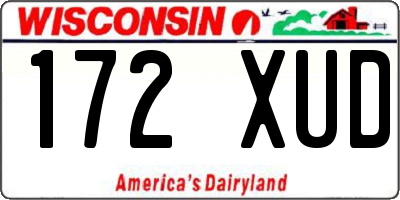 WI license plate 172XUD