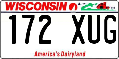 WI license plate 172XUG