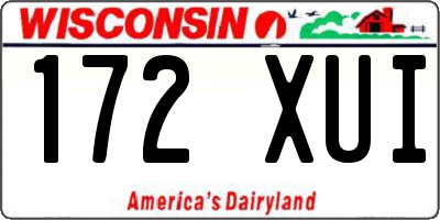 WI license plate 172XUI