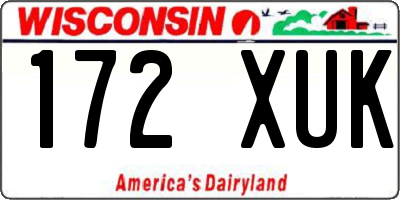 WI license plate 172XUK