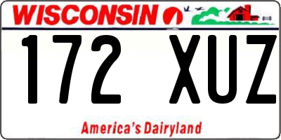 WI license plate 172XUZ