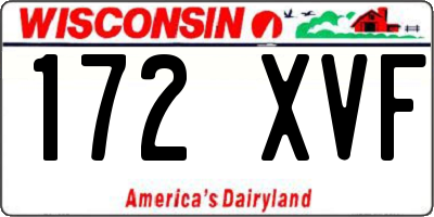 WI license plate 172XVF