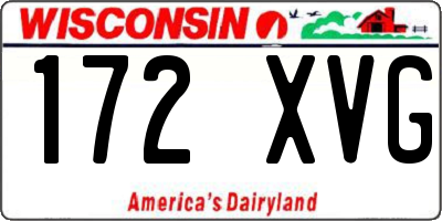 WI license plate 172XVG