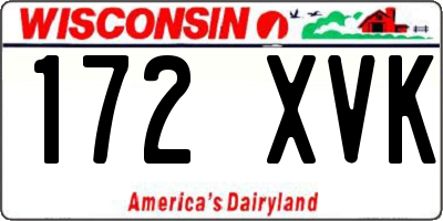 WI license plate 172XVK
