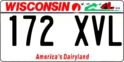 WI license plate 172XVL