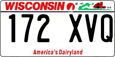 WI license plate 172XVQ