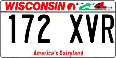 WI license plate 172XVR