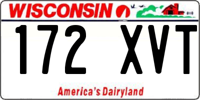 WI license plate 172XVT
