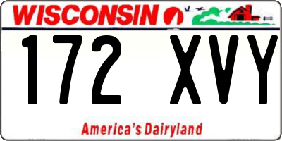 WI license plate 172XVY