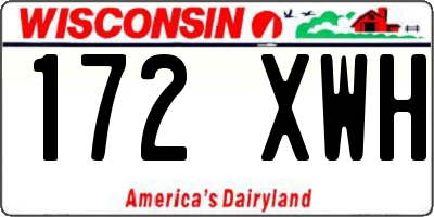 WI license plate 172XWH