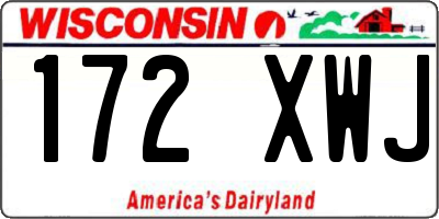 WI license plate 172XWJ
