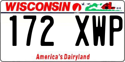 WI license plate 172XWP