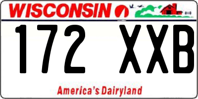 WI license plate 172XXB