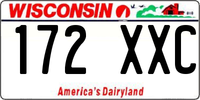 WI license plate 172XXC