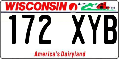 WI license plate 172XYB