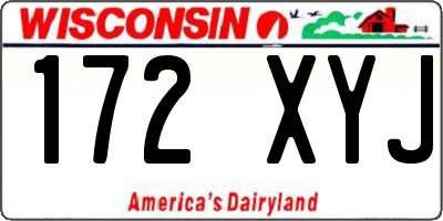 WI license plate 172XYJ