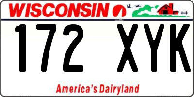 WI license plate 172XYK
