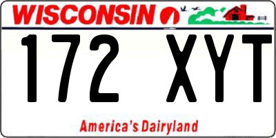 WI license plate 172XYT