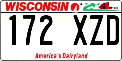 WI license plate 172XZD